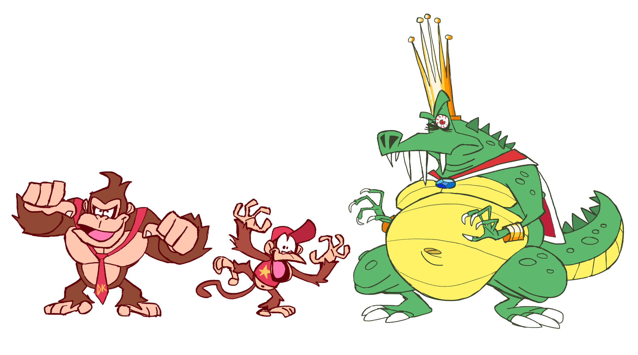DK, Diddy Kong & King K. Rool