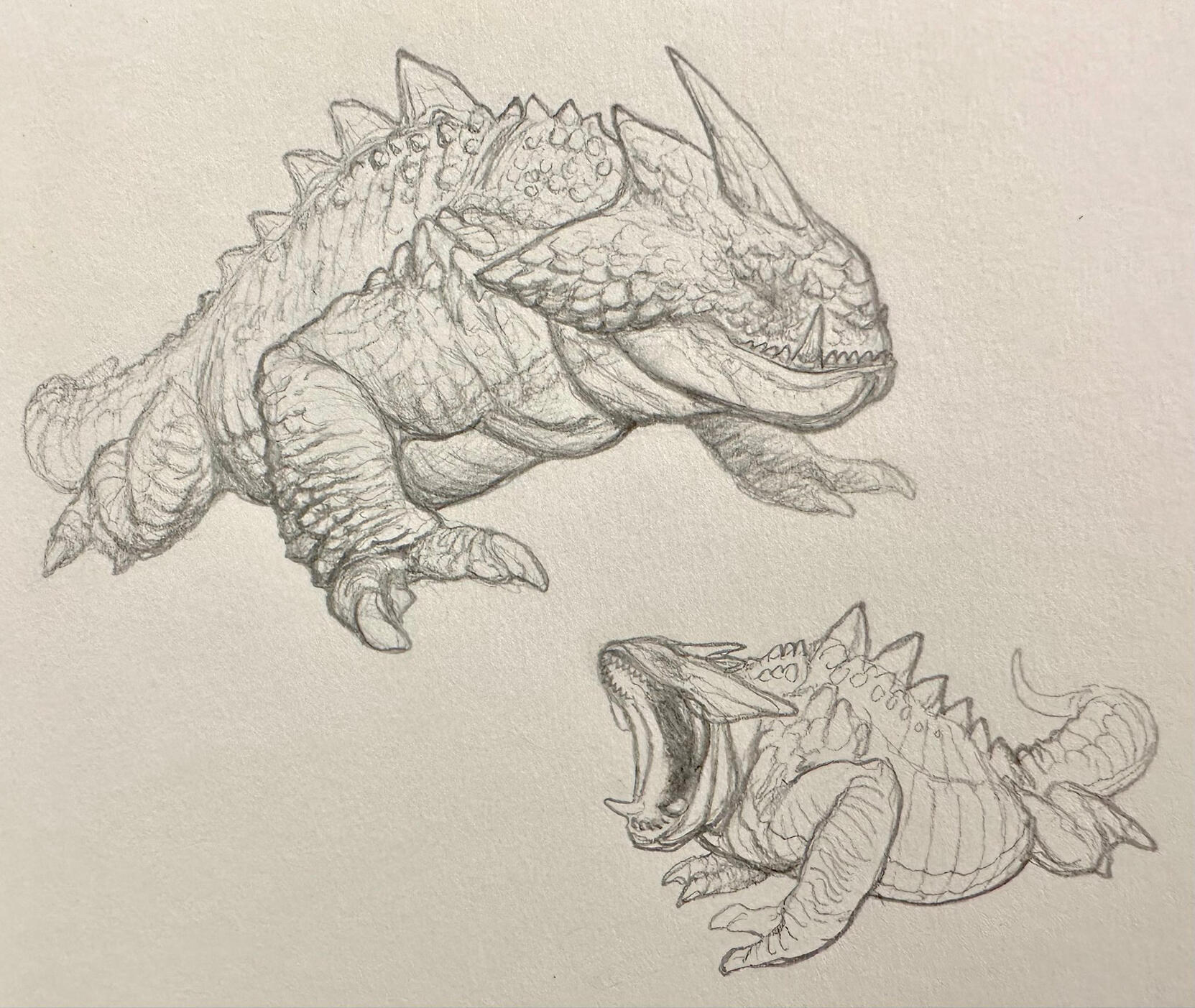"Dodongo" sketches, graphite