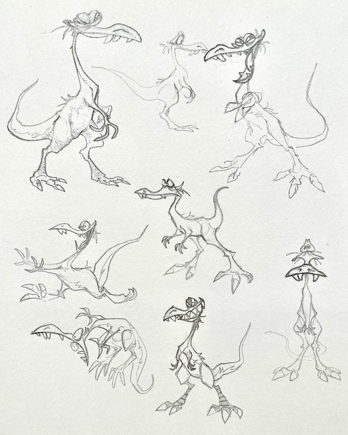"Compy" concept sketches, graphite